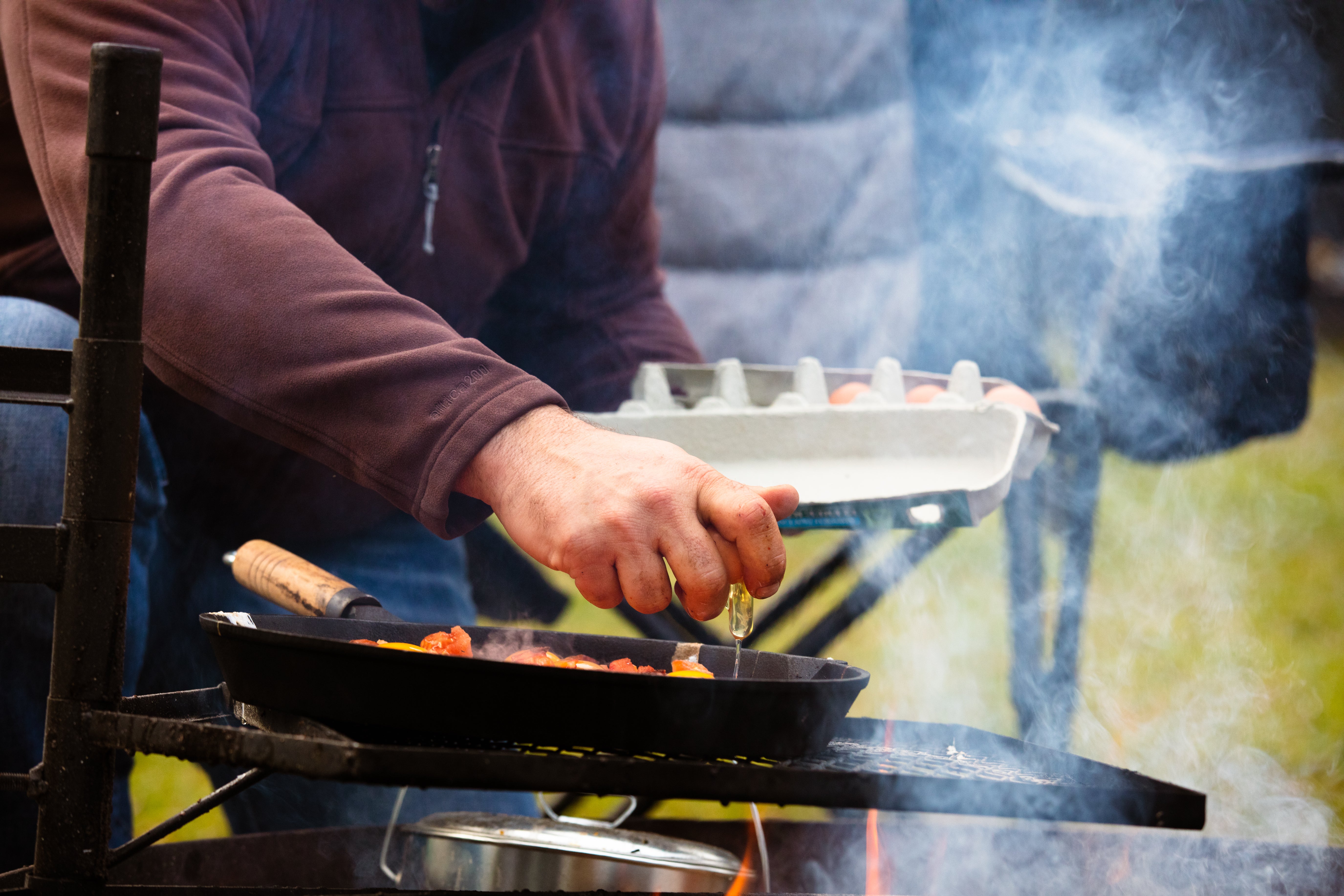 Campfire Round Frying Pan with Solid Handle - 25cm
