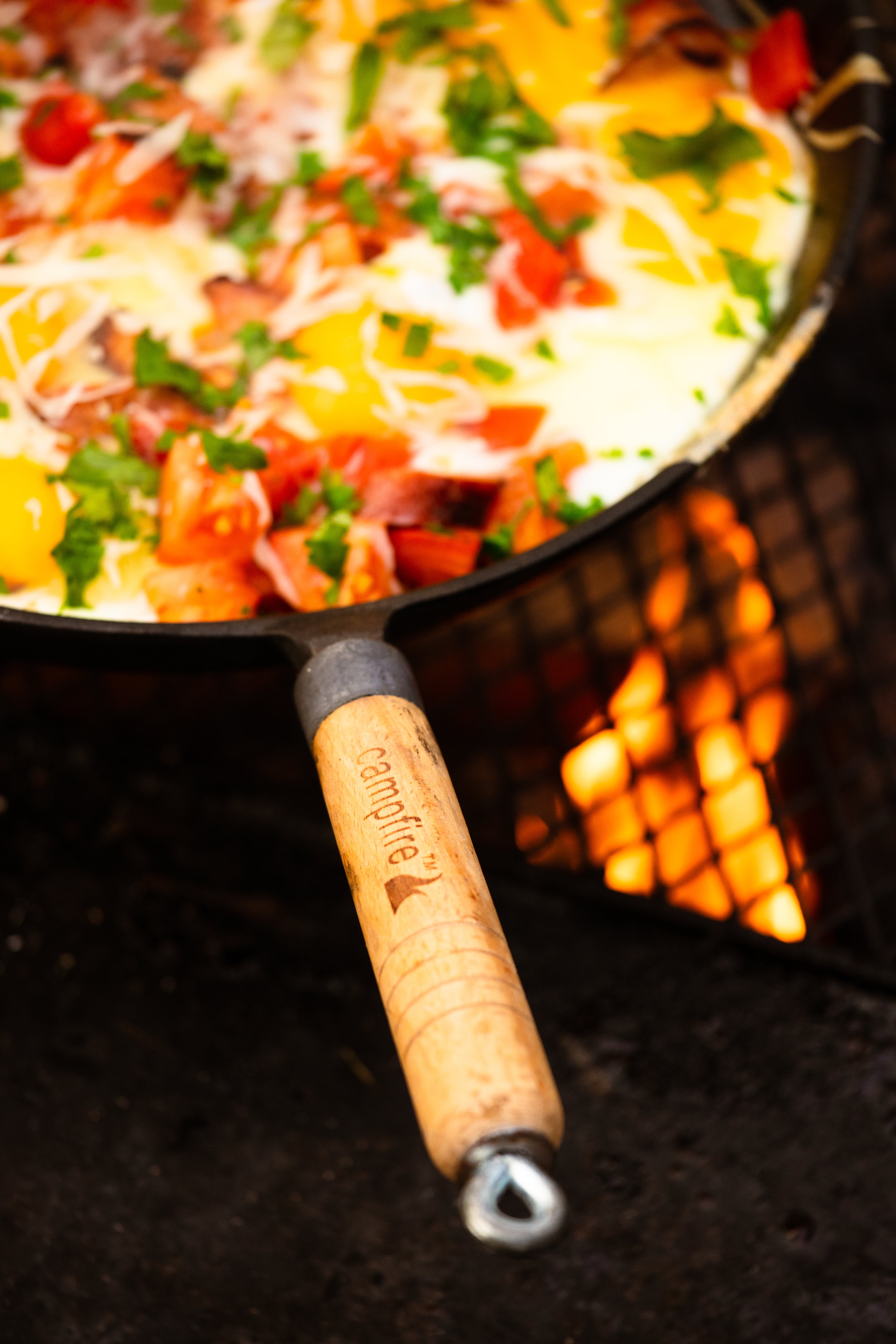 Campfire Round Frying Pan with Solid Handle - 25cm