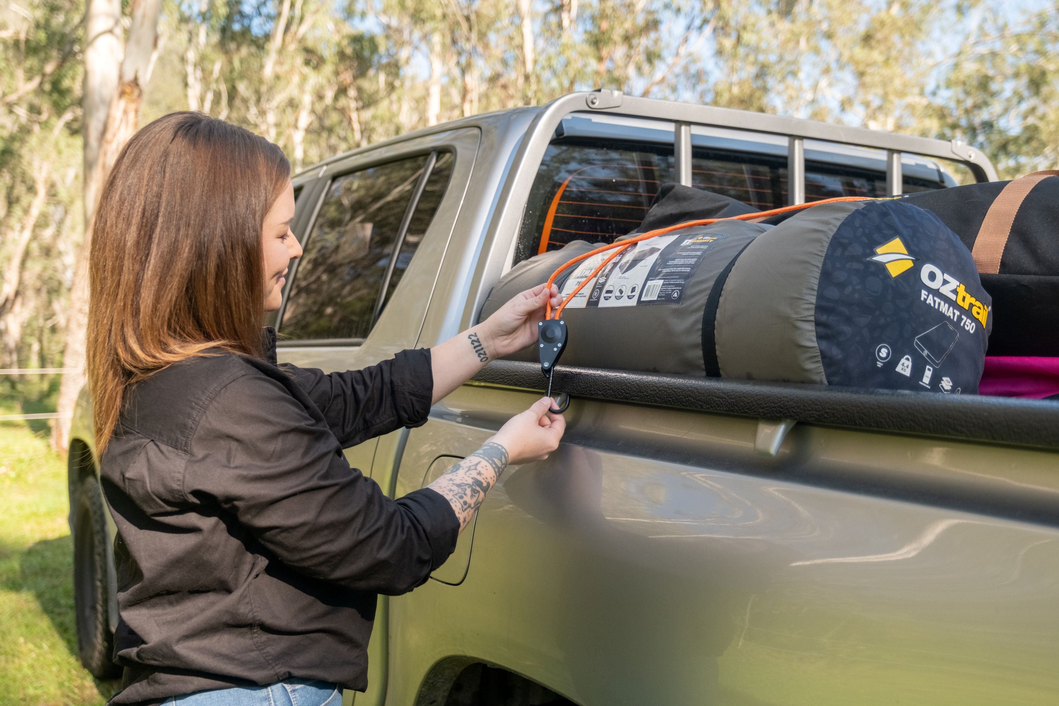 OZtrail Ratchet Tie Down Rope 2pk