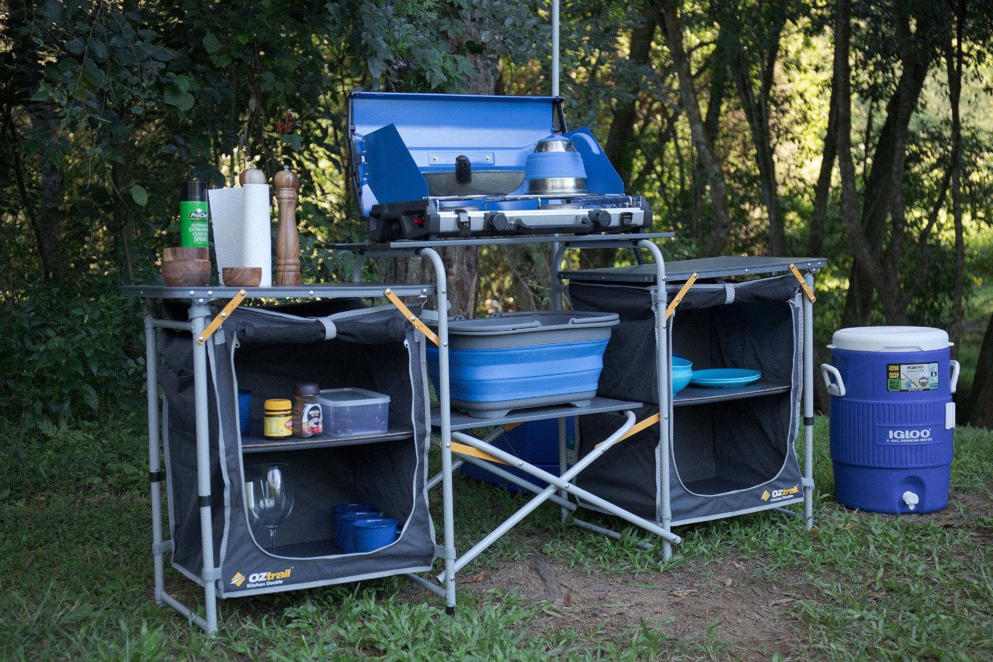 OZtrail Kitchen Double Pantry