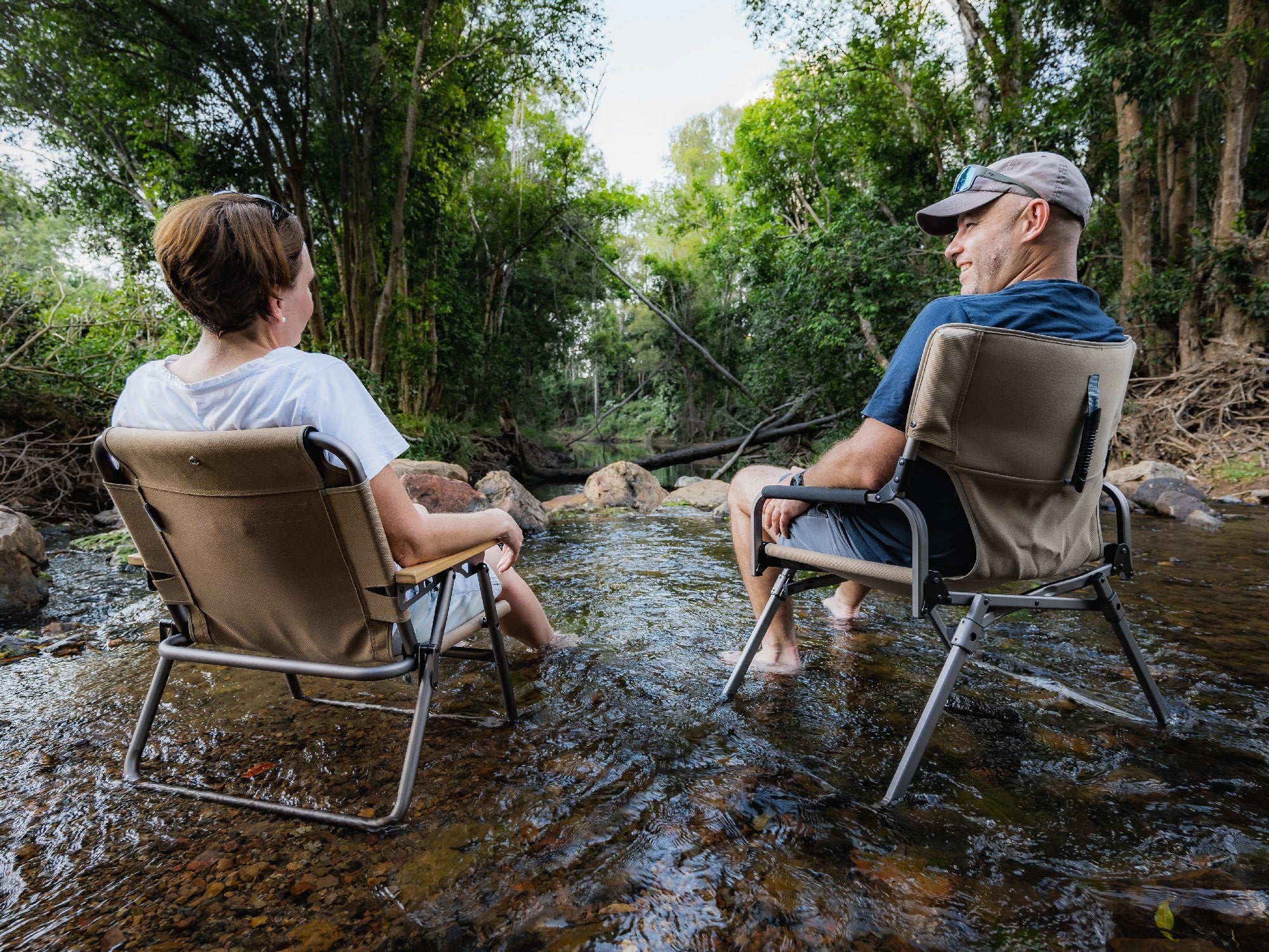 OZtrail Cape Series Flat Fold Chair - Tan
