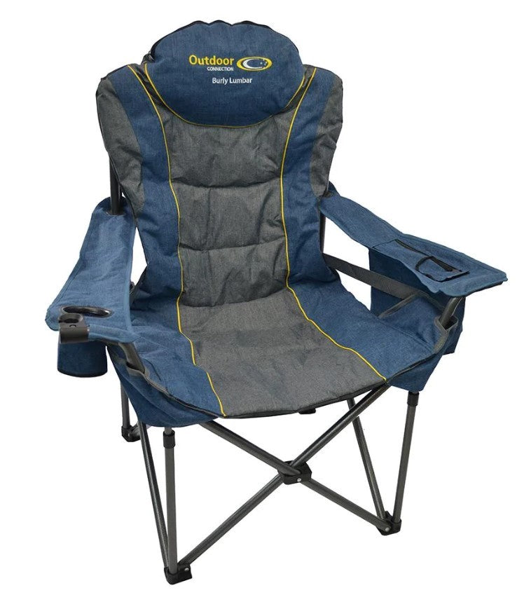 Outdoor Connection Burly Lumbar Quad Fold Chair - Blue