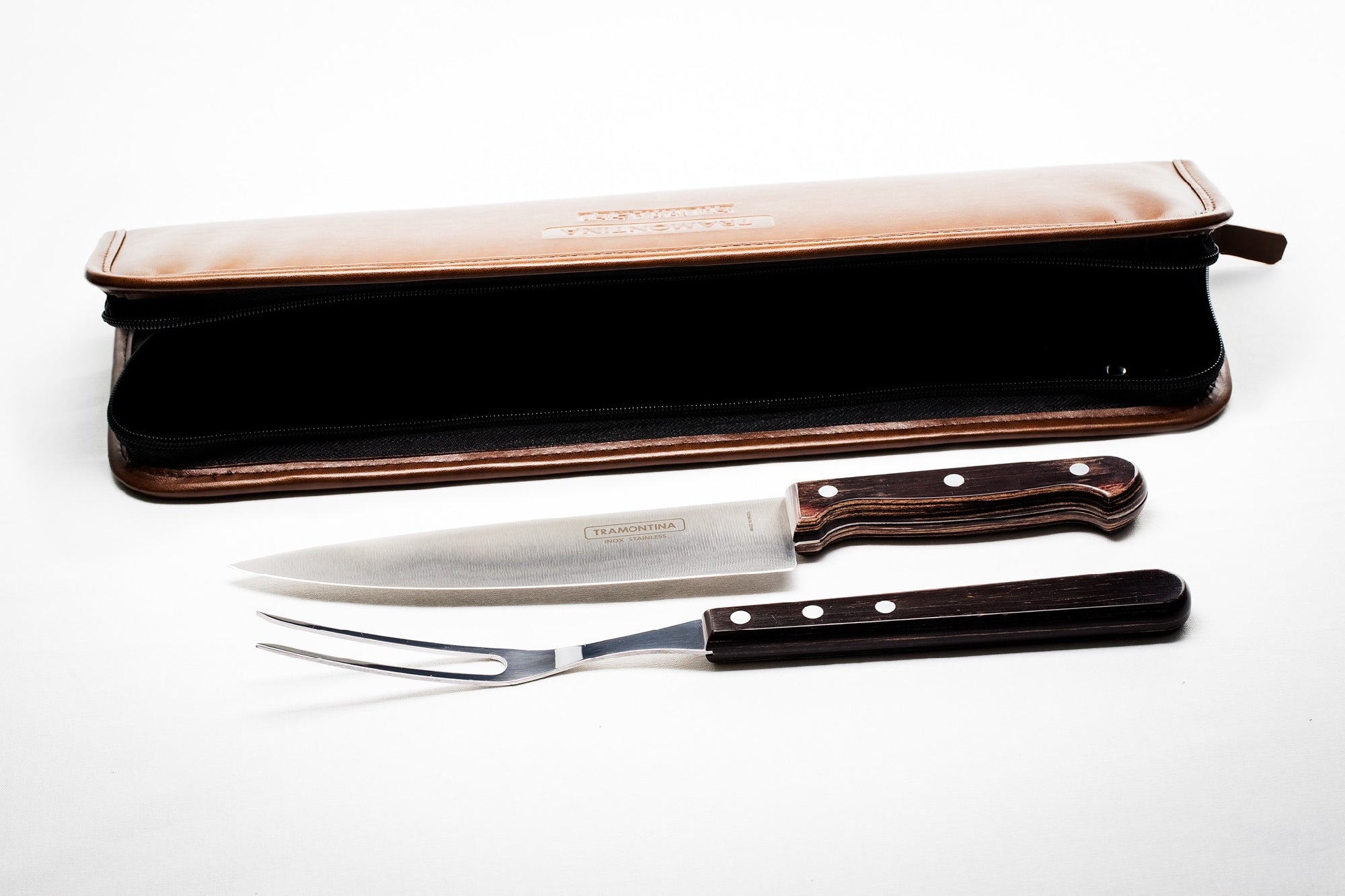 Tramontina 3 Pce Carving Set incl. Leather Pouch