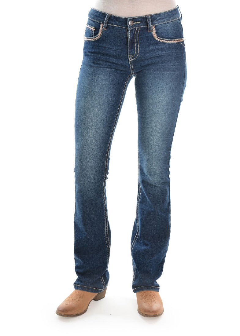 Pure Western Women's Emma Boot Cut Jean 32" Leg