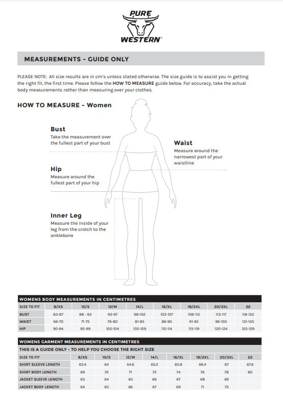 Pure Western Women's Emma Boot Cut Jean 32" Leg