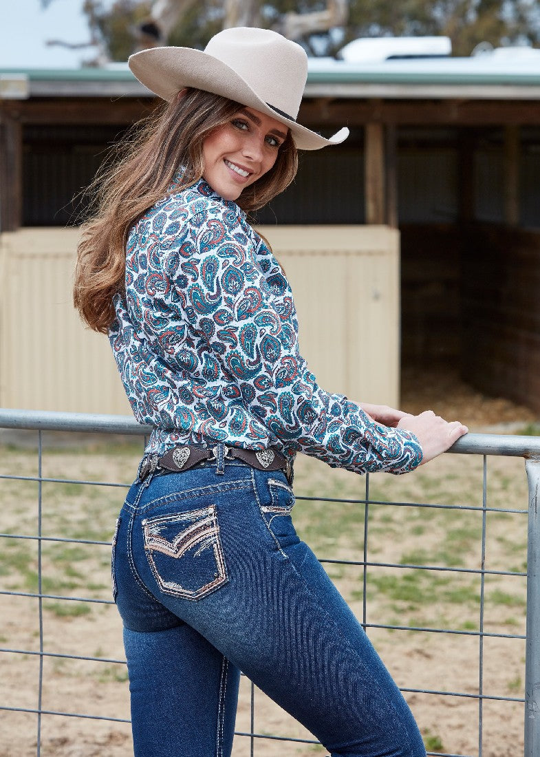 Pure Western Women's Emma Boot Cut Jean 32" Leg