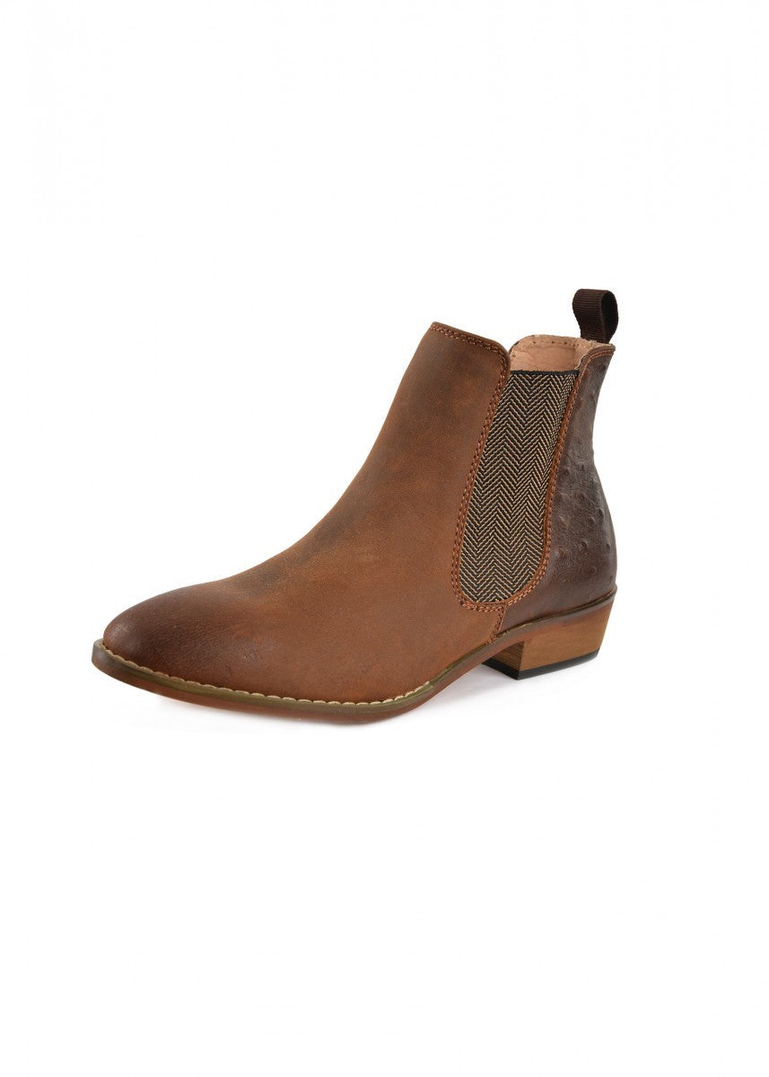 Thomas Cook Women's Chelsea Ostrich Print Boot