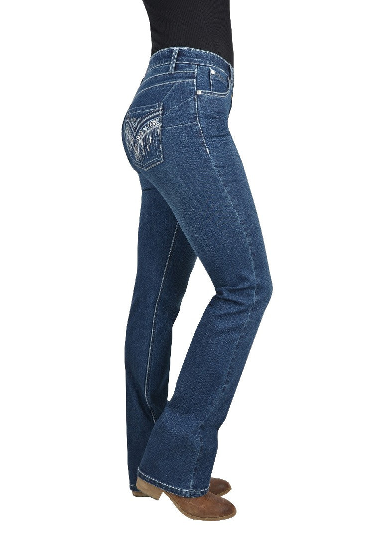 Wrangler Women's Windsong Q-Baby Booty Up Jean 34" Leg