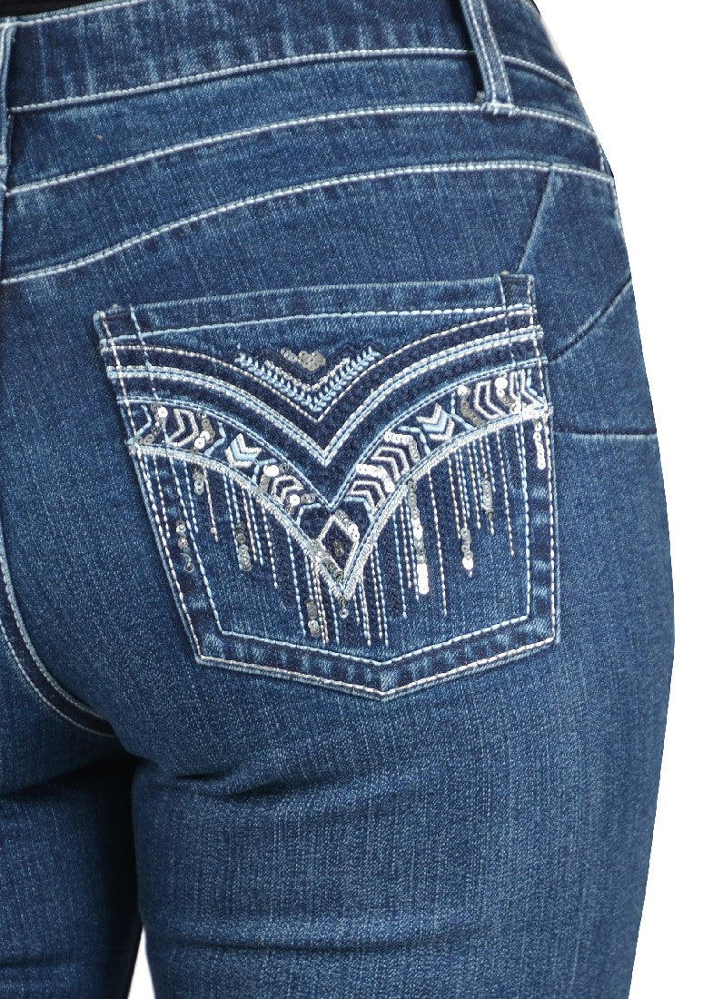 Wrangler Women's Windsong Q-Baby Booty Up Jean 34" Leg