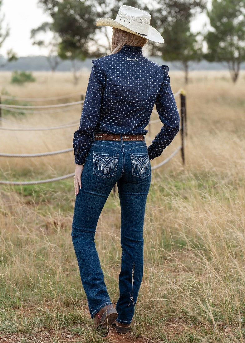 Wrangler Women's Windsong Q-Baby Booty Up Jean 34" Leg