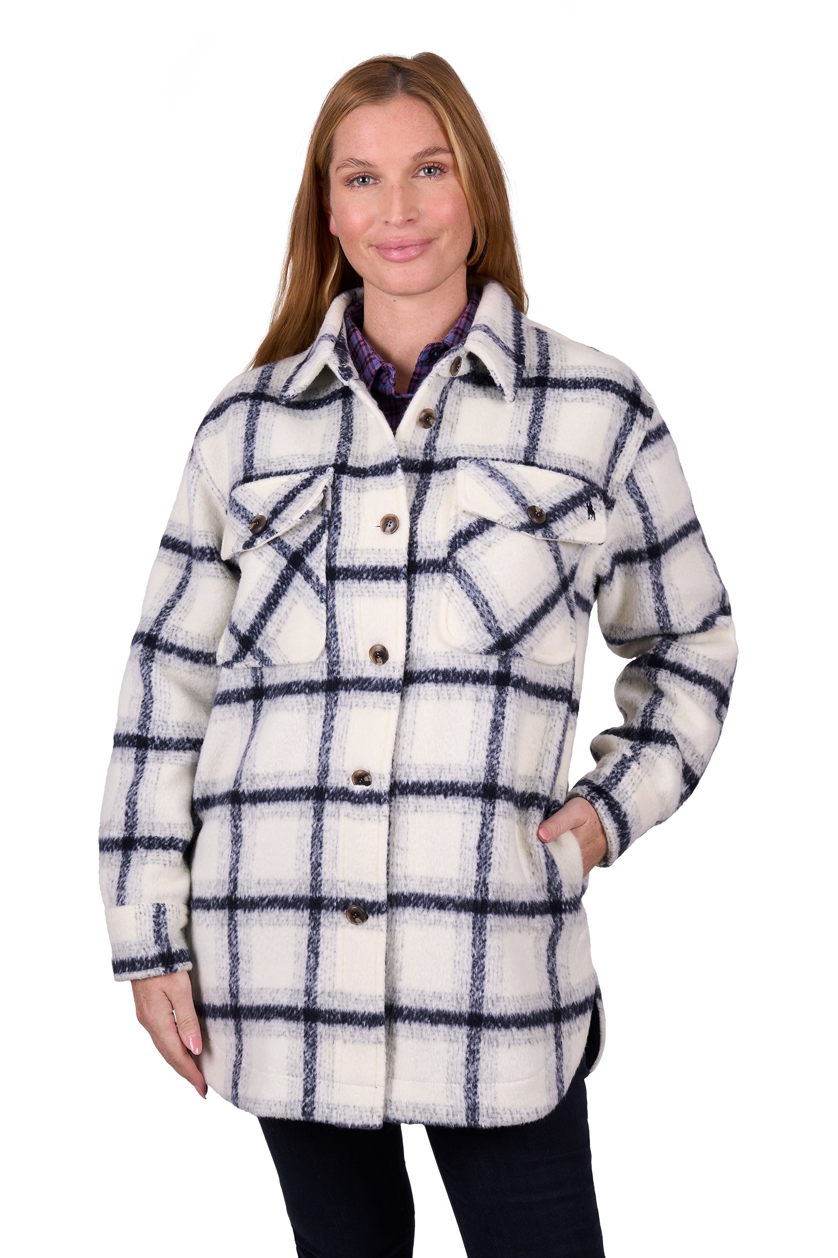 Dux-Bak Women's Navy Elk Overshirt