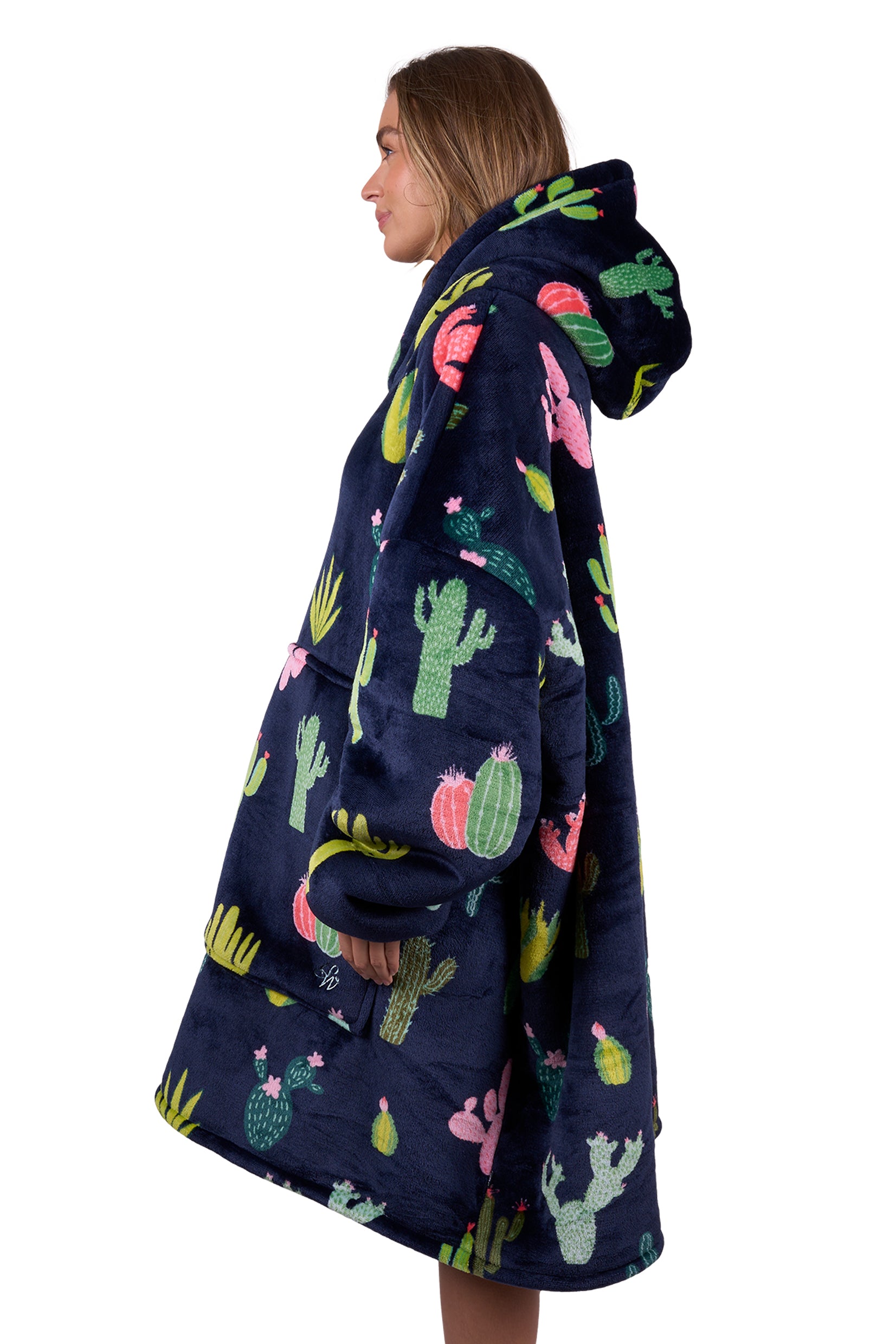 Pure Western Cactus Print Snuggle Hoodie