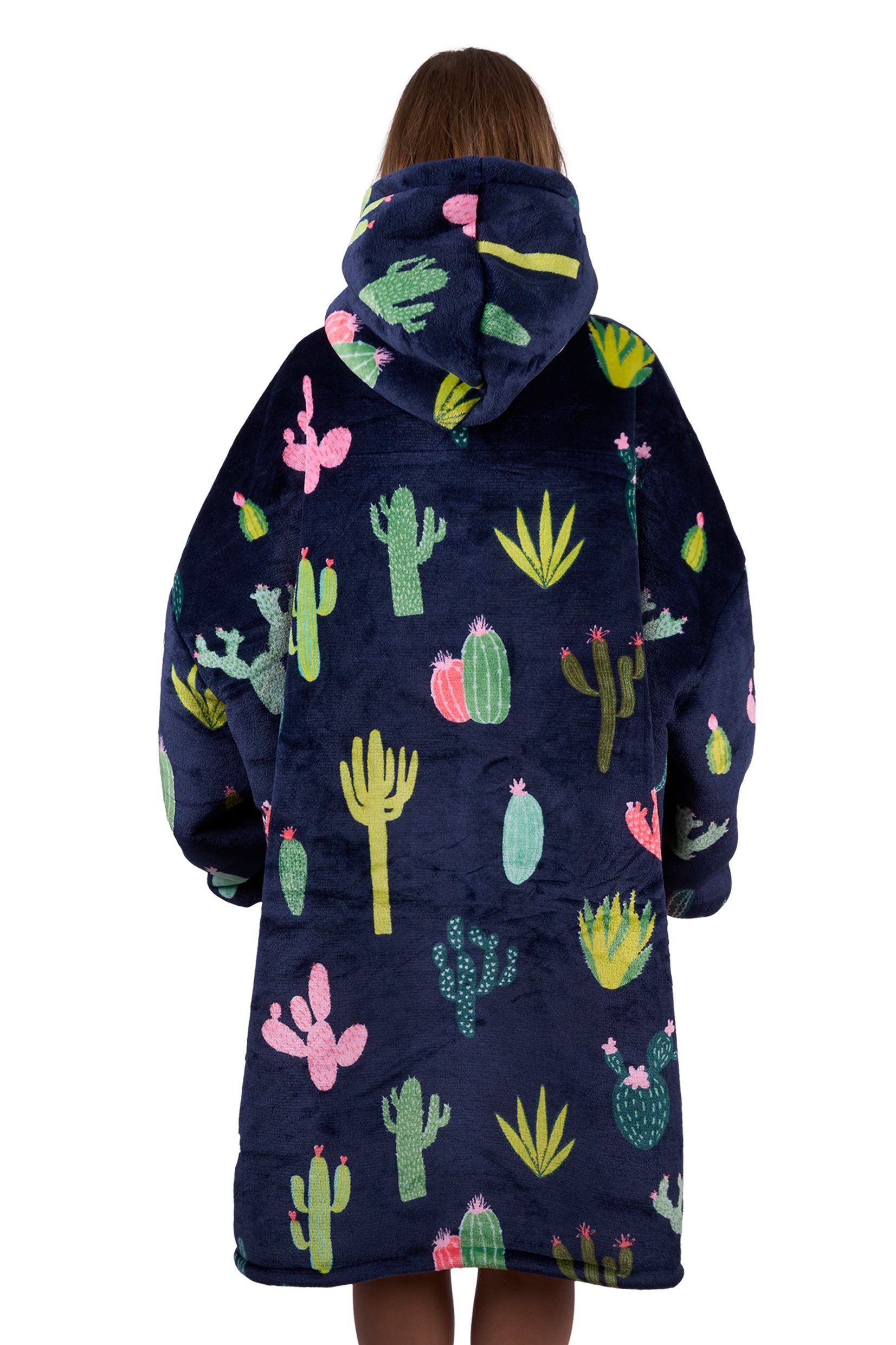 Pure Western Cactus Print Snuggle Hoodie