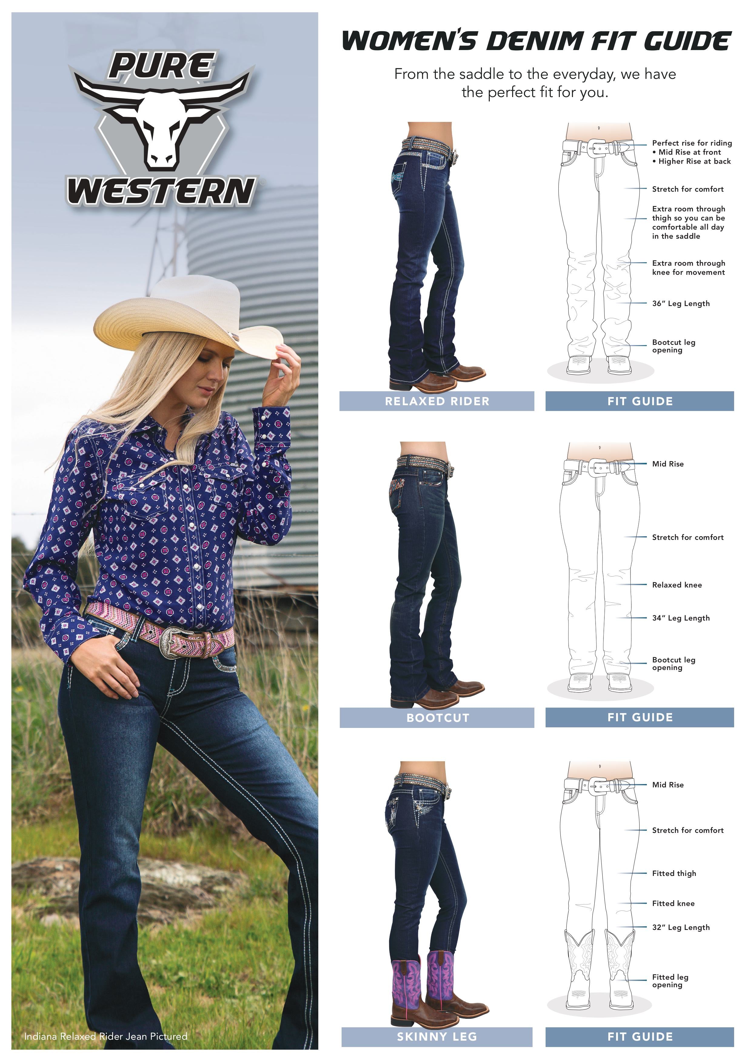 Pure Western Women's Jay Boot Cut Jean 32" Leg