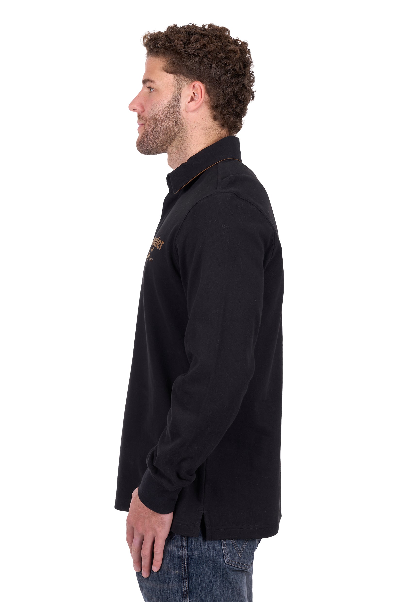 Wrangler Men's Nash Rugby - Black