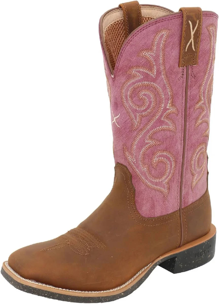 Twisted X Womens Boot Russet Brown/Dusty Pink