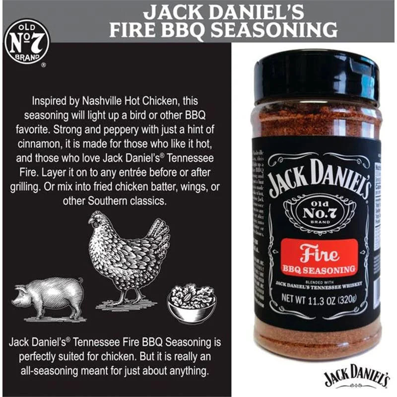 Jack Daniels Fire BBQ Seasoning 11.3OZ