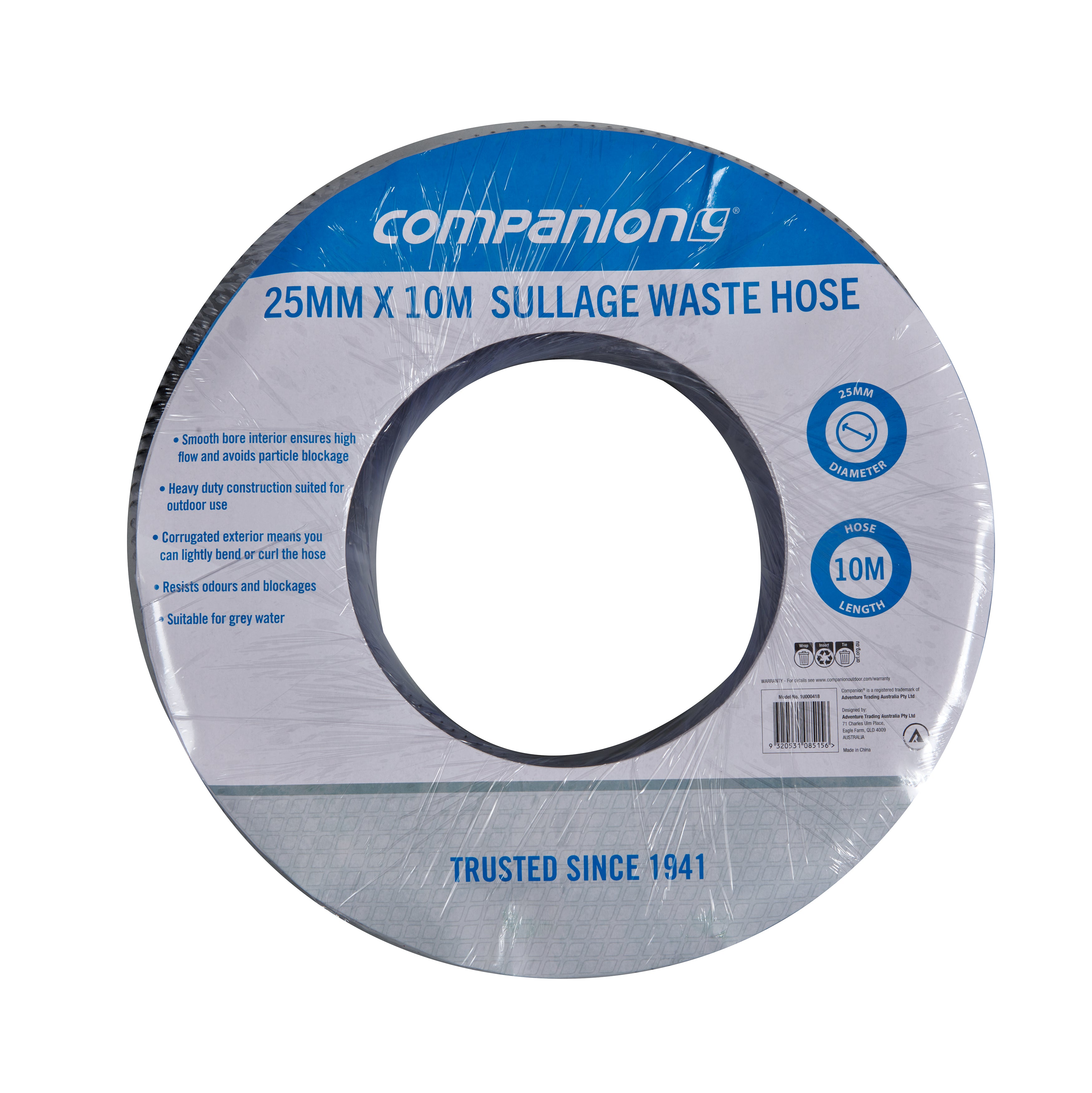 Companion Sullage Waste Hose 25mm X 10m