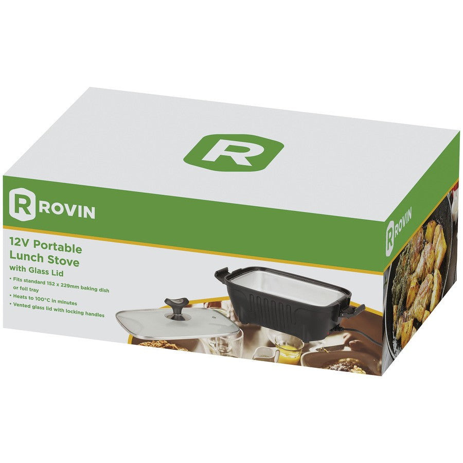 Rovin 12V Portable Stove with Glass Lid 1.7L