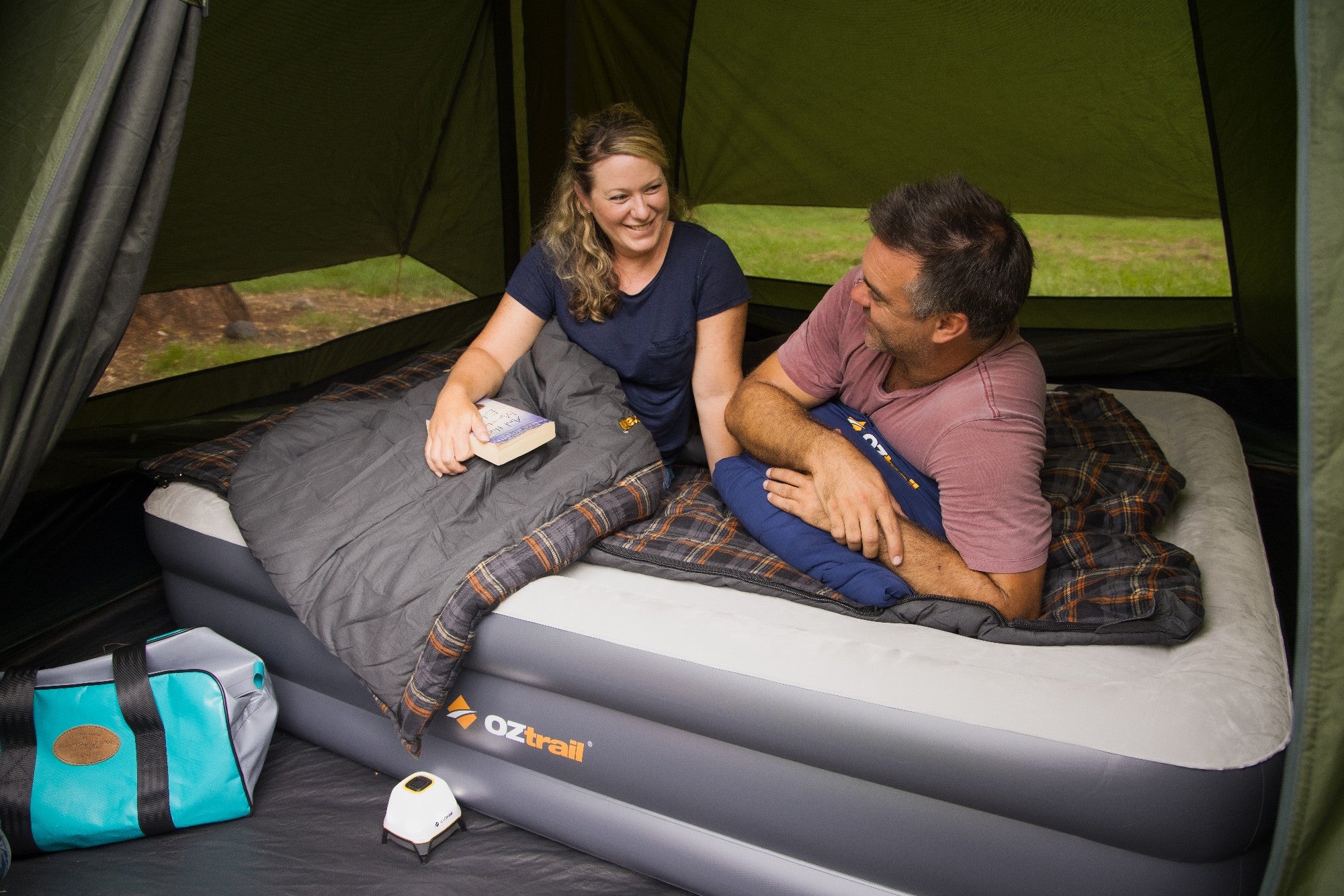 OZtrail DuoComfort Queen 12V/240V Air Bed