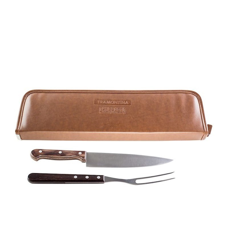 Tramontina 3 Pce Carving Set incl. Leather Pouch
