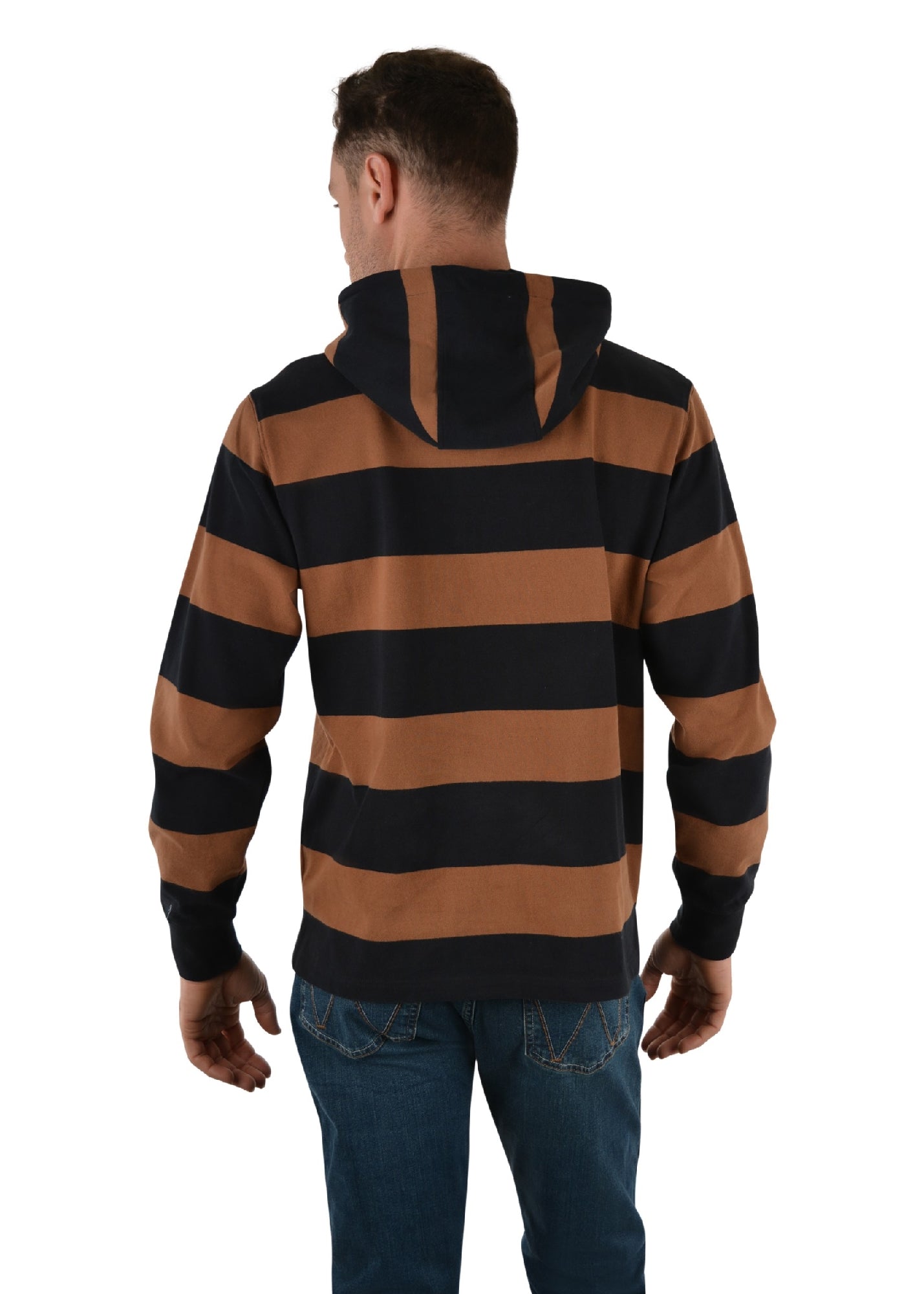 Wrangler Men’s Bolton Hood Stripe Rugby