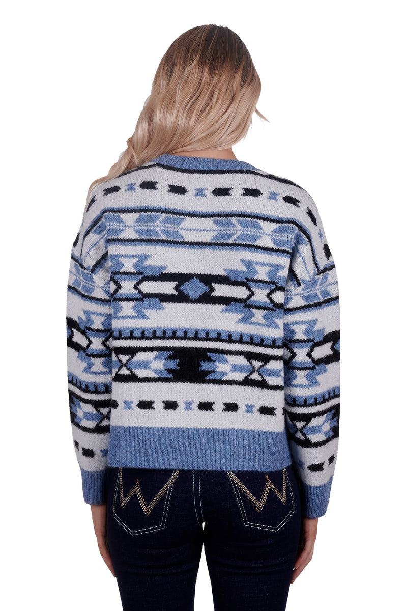 Wrangler Women's Gigi Knitted Pullover [Sz:8 Clr:BLUE]