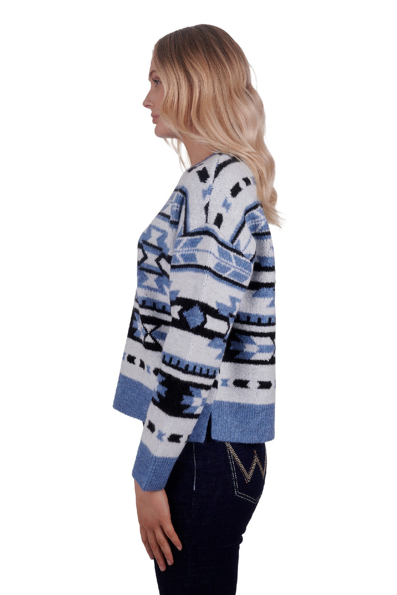 Wrangler Women's Gigi Knitted Pullover [Sz:8 Clr:BLUE]