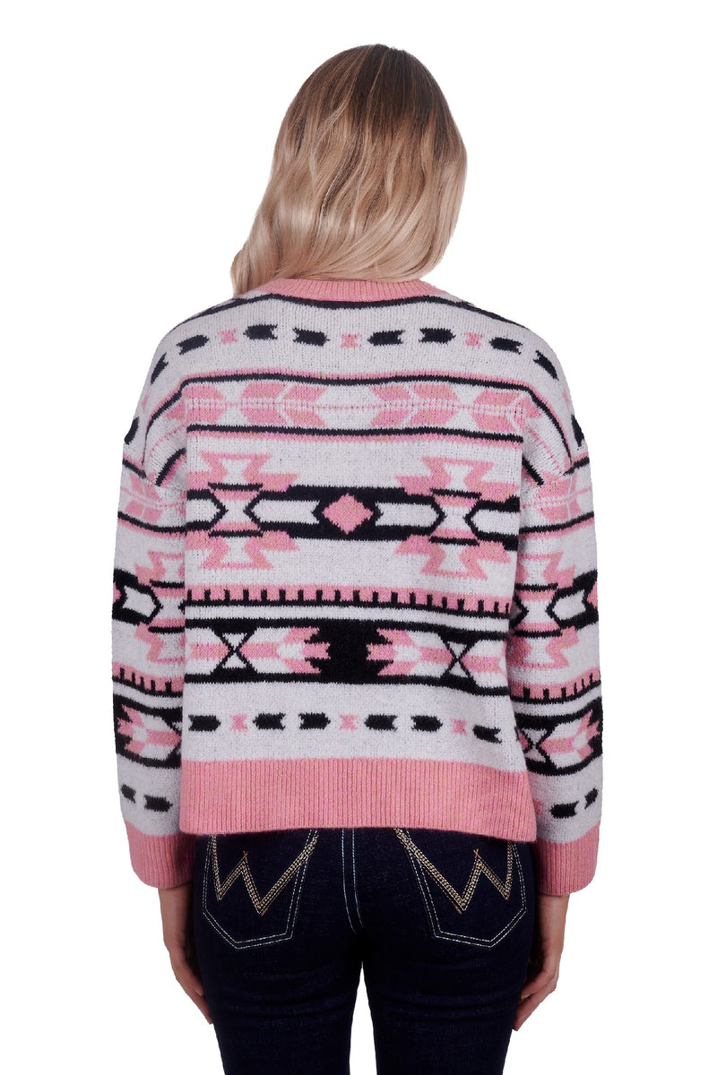 Wrangler Women's Gigi Knitted Pullover [Sz:8 Clr:PINK]
