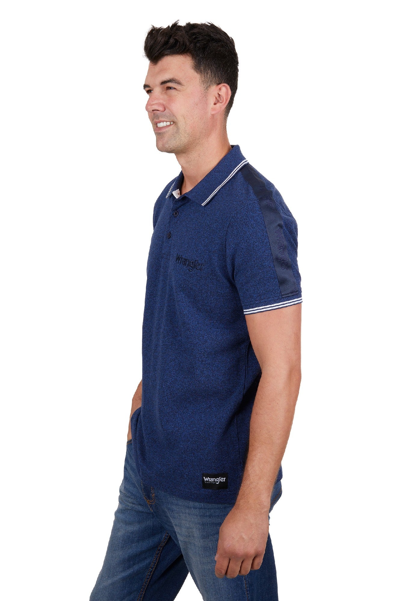 Wrangler Men's Jackson Polo [Sz:XS Clr:NAVY MARLE]