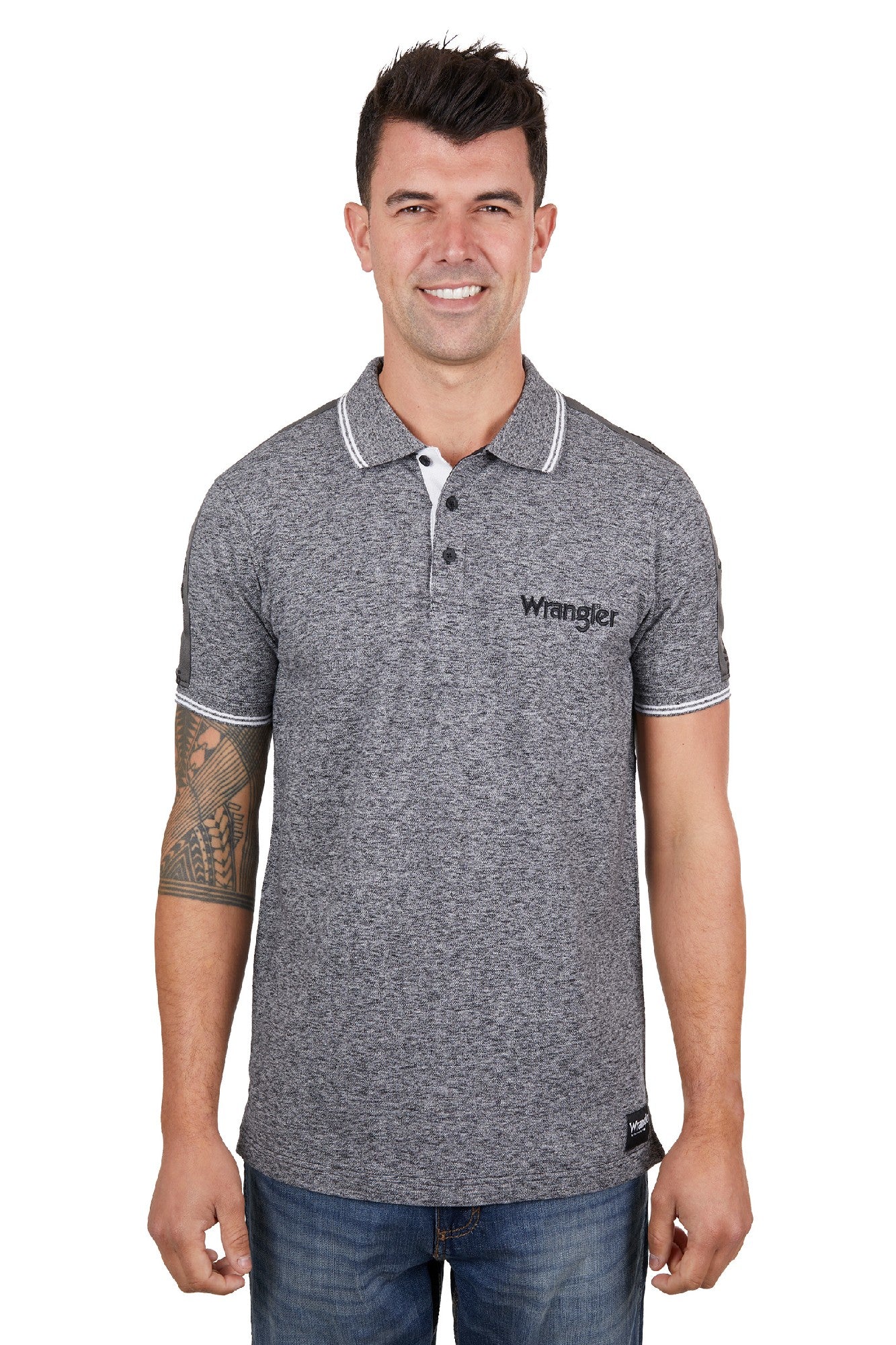 Wrangler Men's Jackson Polo [Sz:XS Clr:CHARCOAL MARLE]