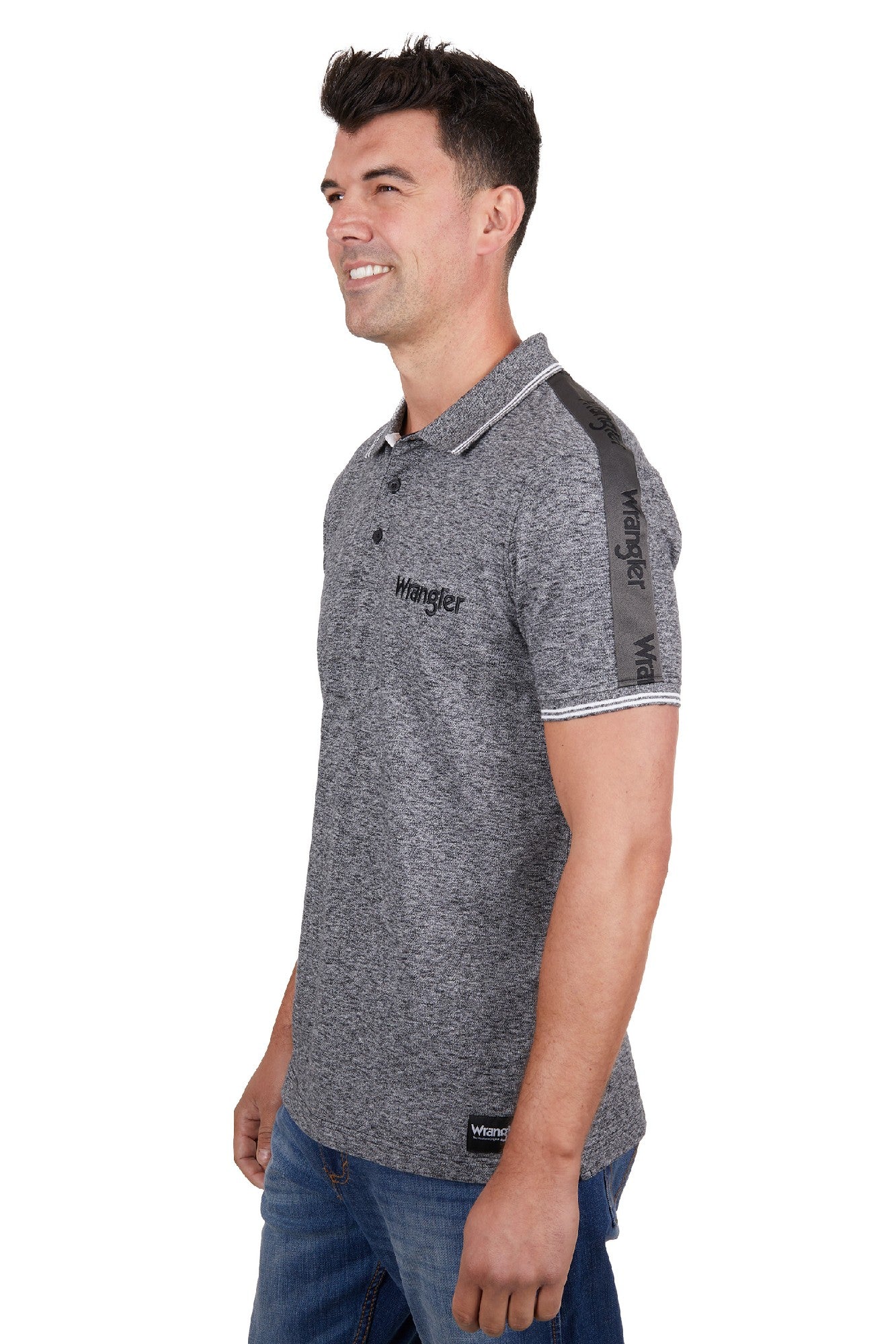 Wrangler Men's Jackson Polo [Sz:XS Clr:CHARCOAL MARLE]