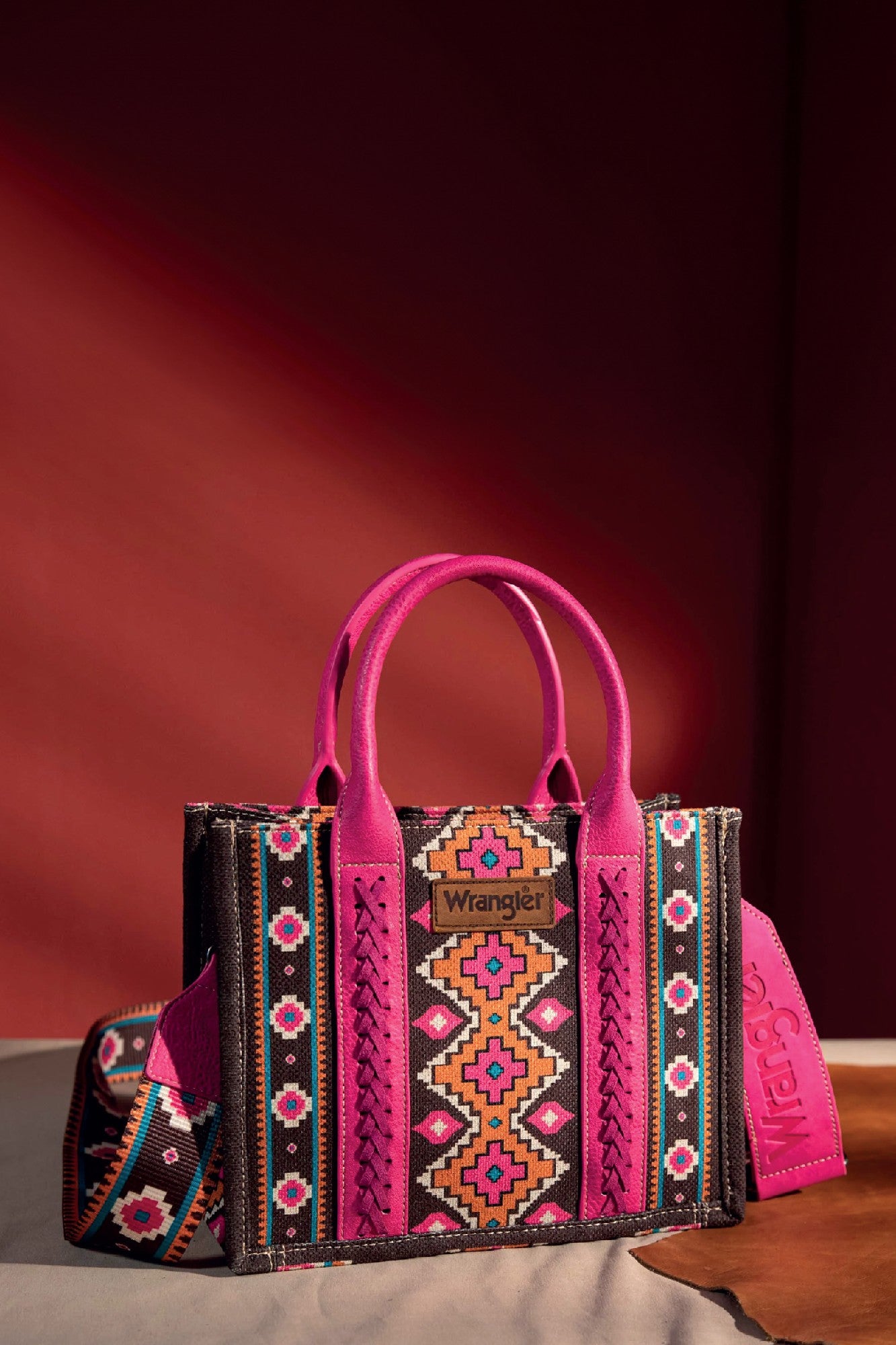 Wrangler Southwestern Crossbody Bag [Clr:HOT PINK]