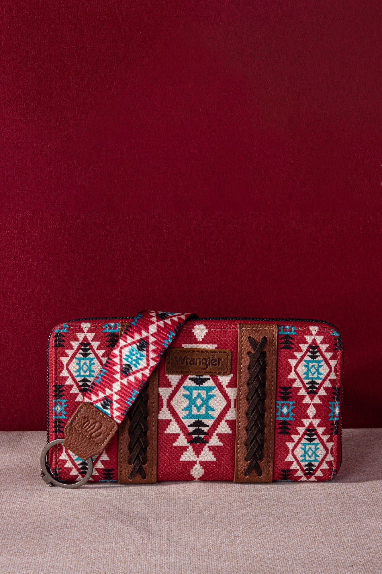 Wrangler Southwestern Large Wallet [Clr:RED]