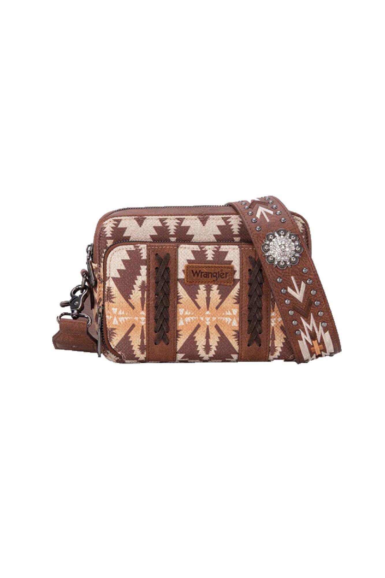 Wrangler Southwestern Crossbody Wallet Bag [Clr:COFFEE]