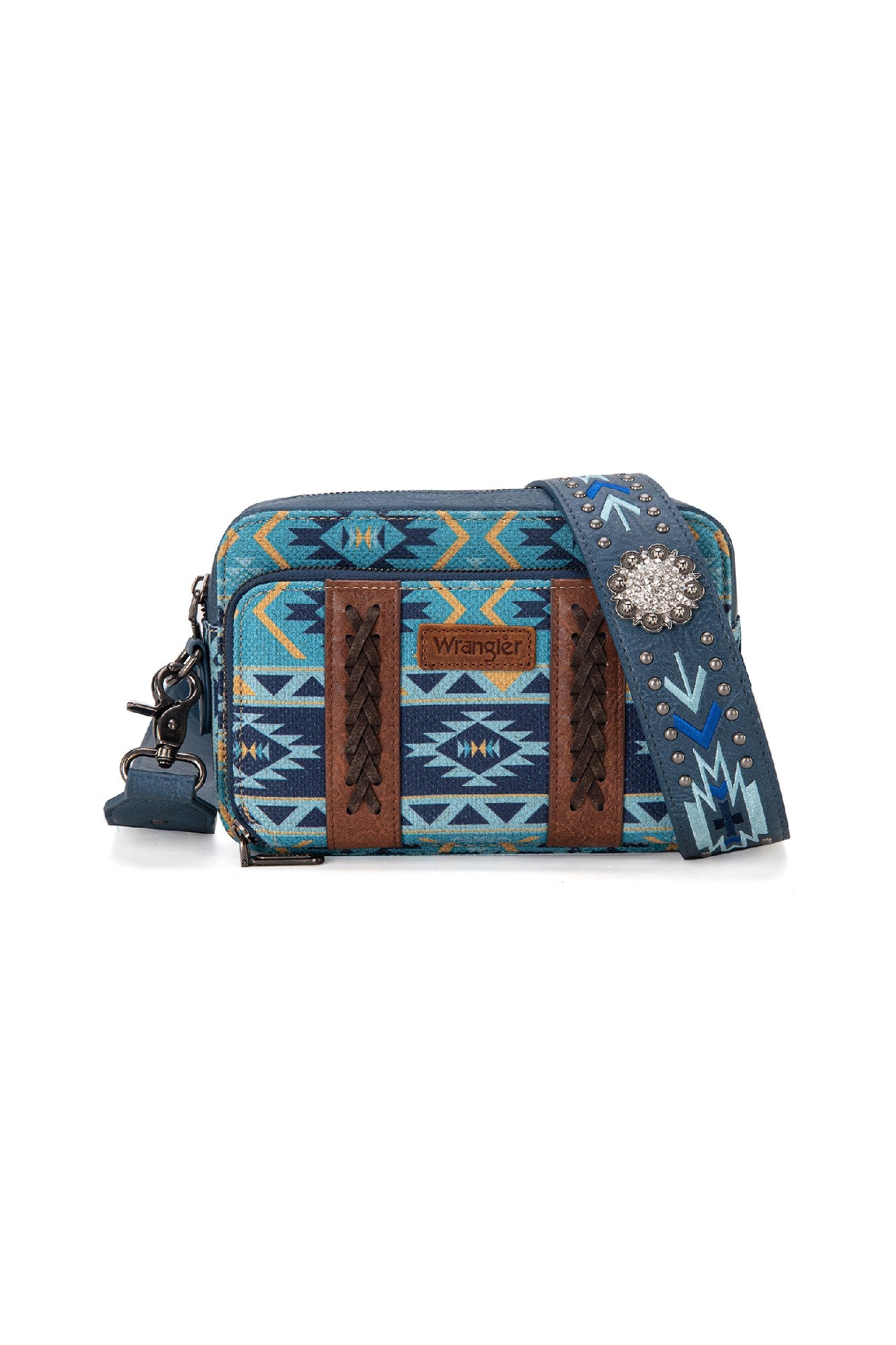 Wrangler Southwestern Crossbody Wallet Bag [Clr:NAVY]