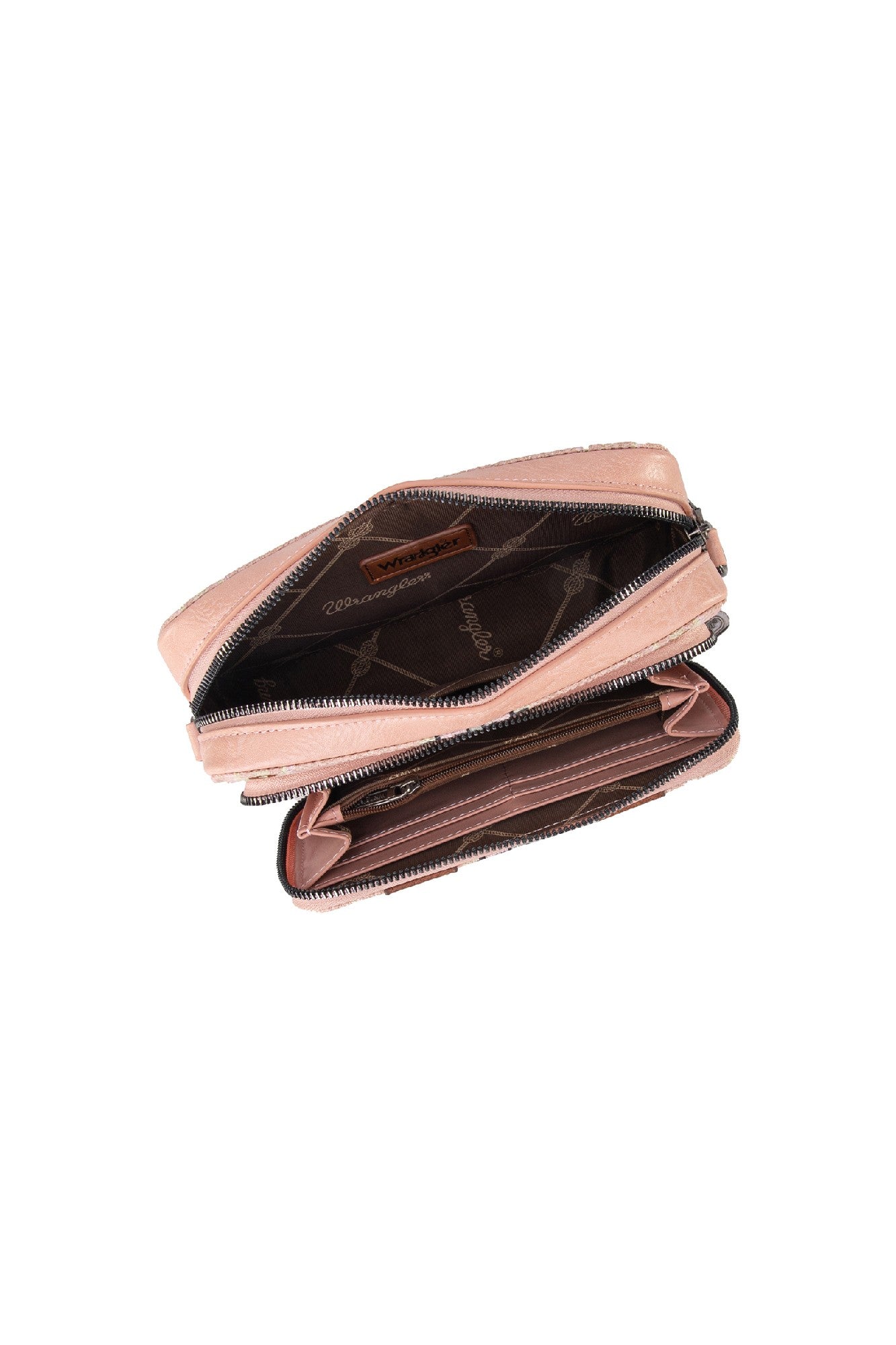 Wrangler Southwestern Crossbody Wallet Bag [Clr:PINK]