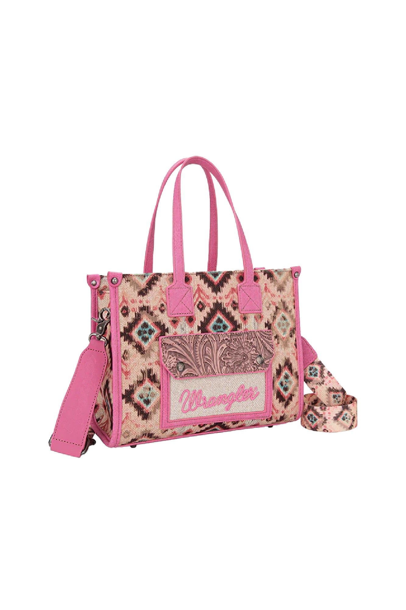 Wrangler Aztec Crossbody Tote Bag [Clr:PINK]