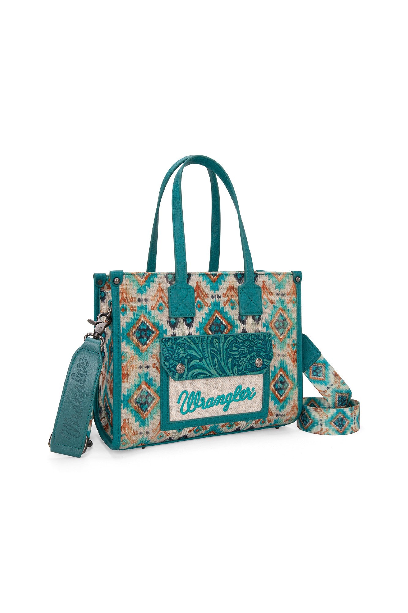 Wrangler Aztec Crossbody Tote Bag [Clr:TURQUOISE]