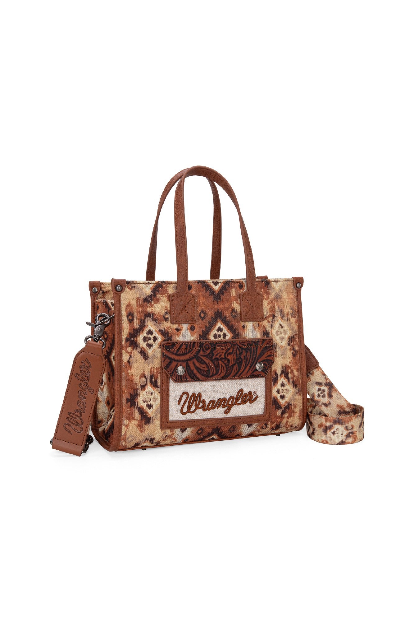 Wrangler Aztec Crossbody Tote Bag [Clr:TAN]