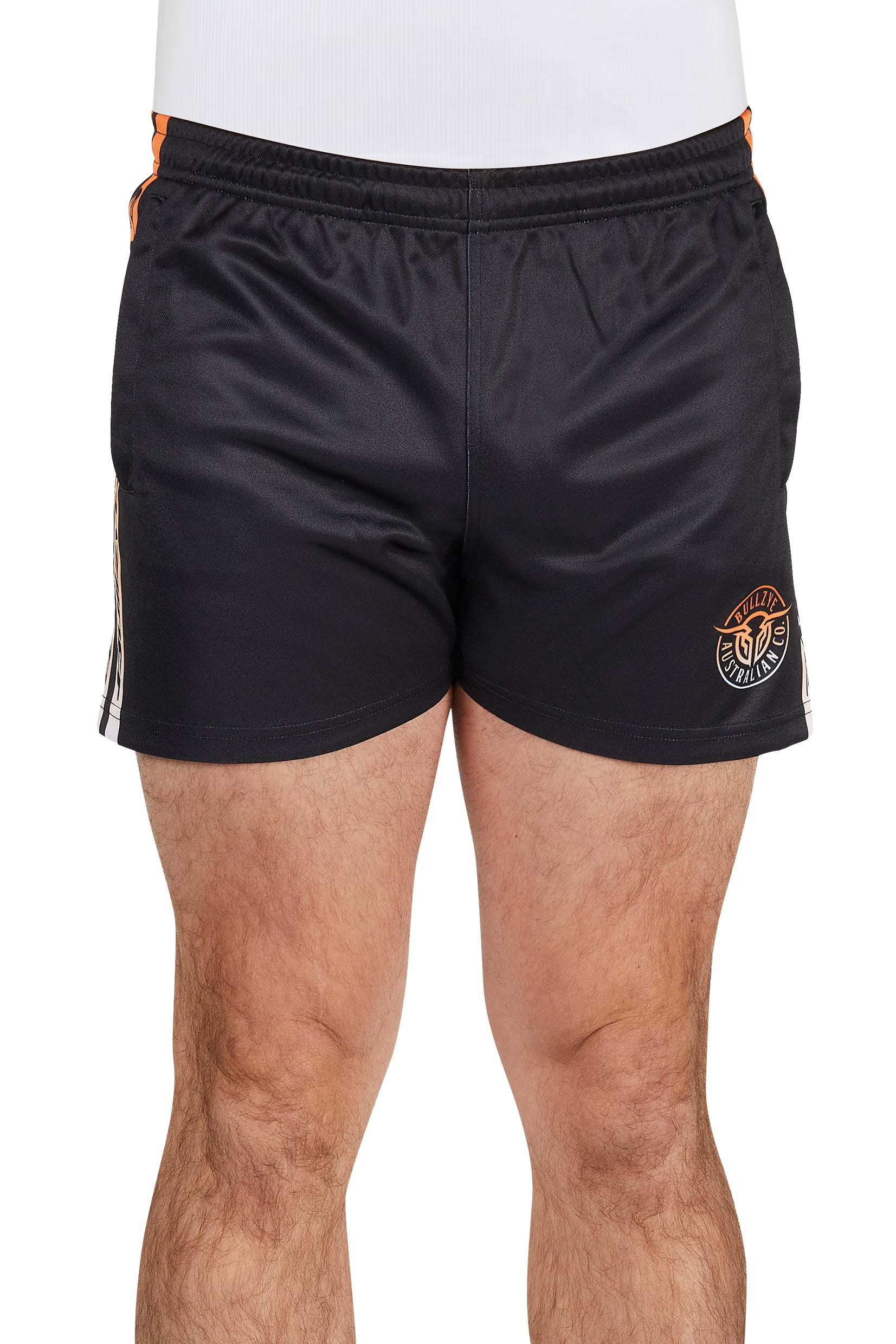 Bullzye Men's Black Bullring Sports Shorts