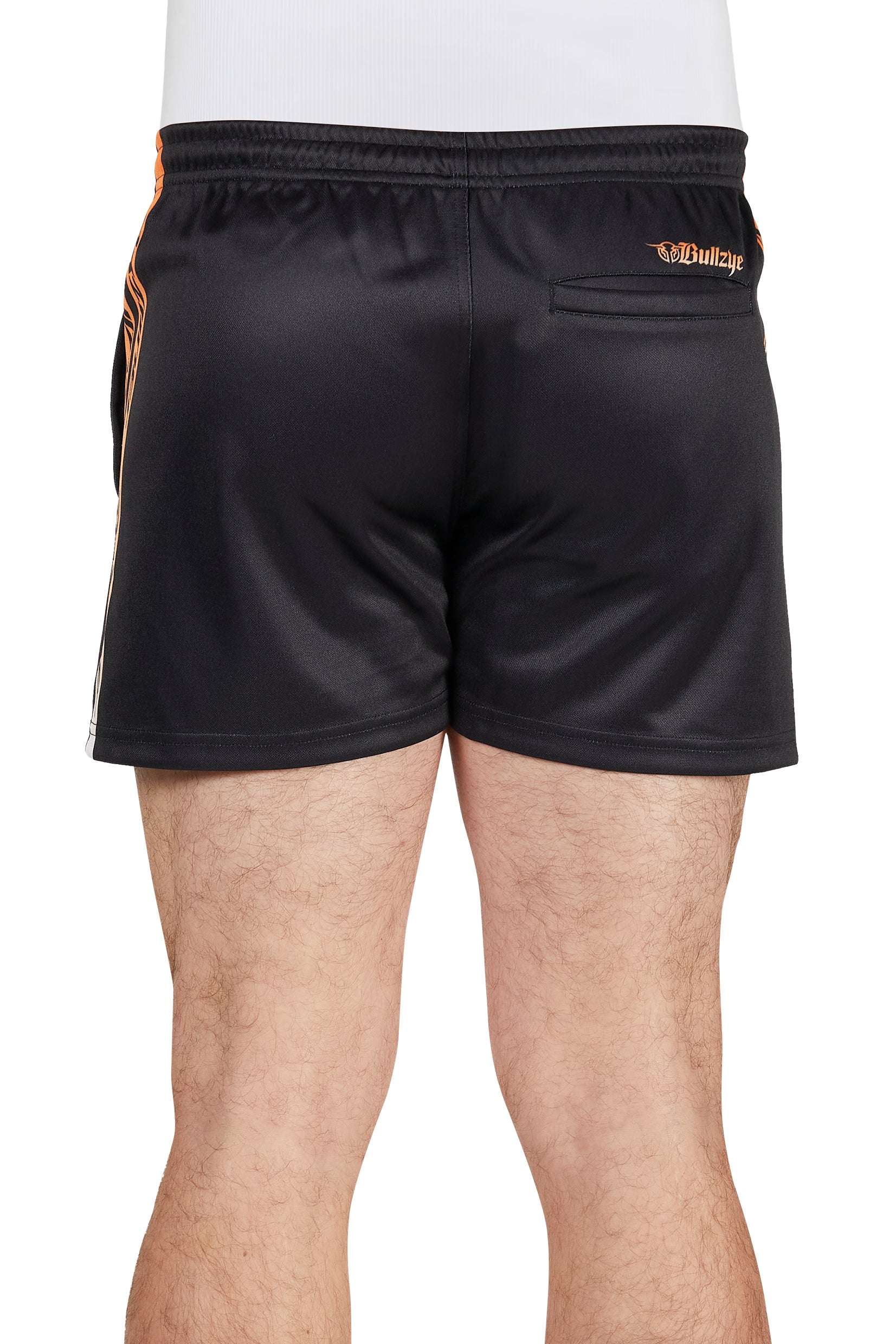 Bullzye Men's Black Bullring Sports Shorts