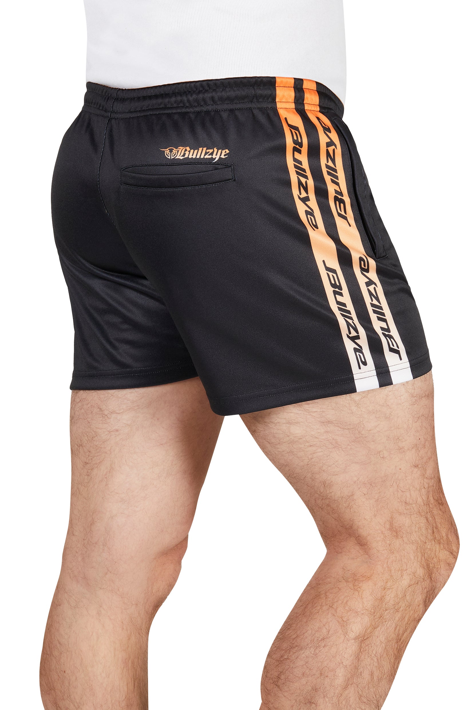 Bullzye Men's Black Bullring Sports Shorts