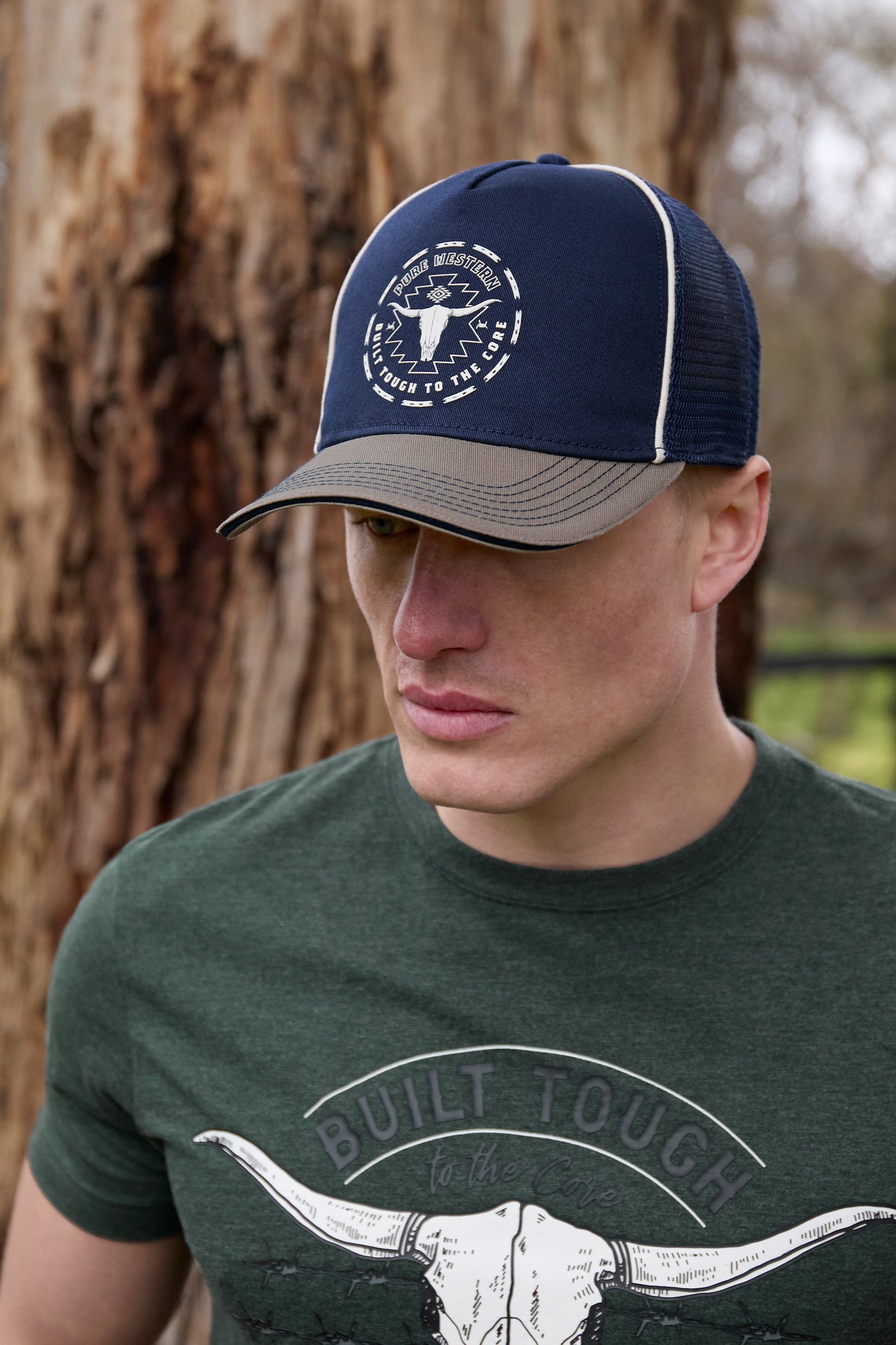 Pure Western Men's Oscar High Profile Trucker Cap