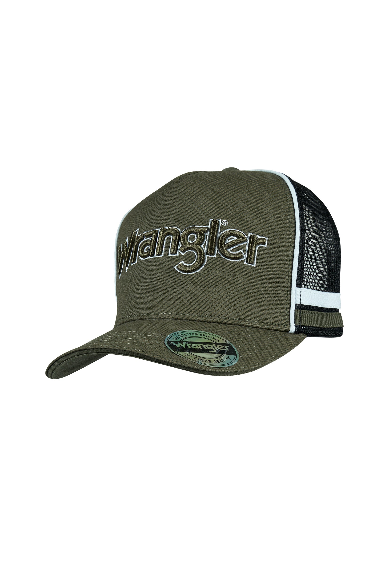 Wrangler Logo High Profile Trucker Cap