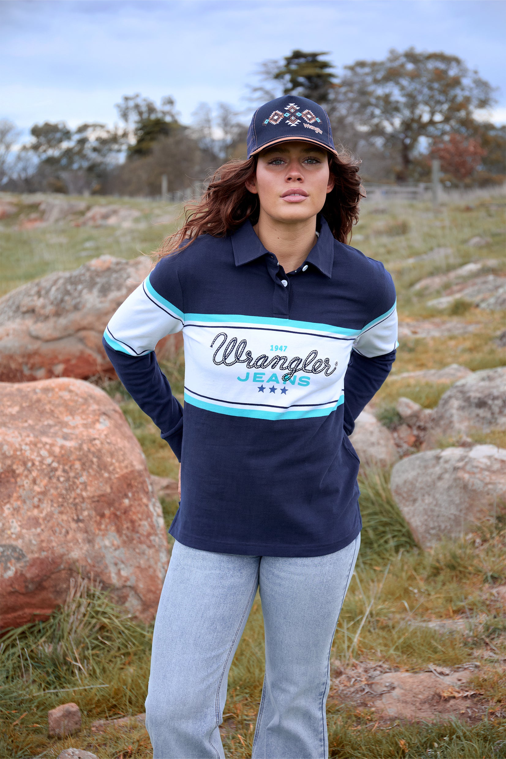 Wrangler Women's Piper Stripe Rugby