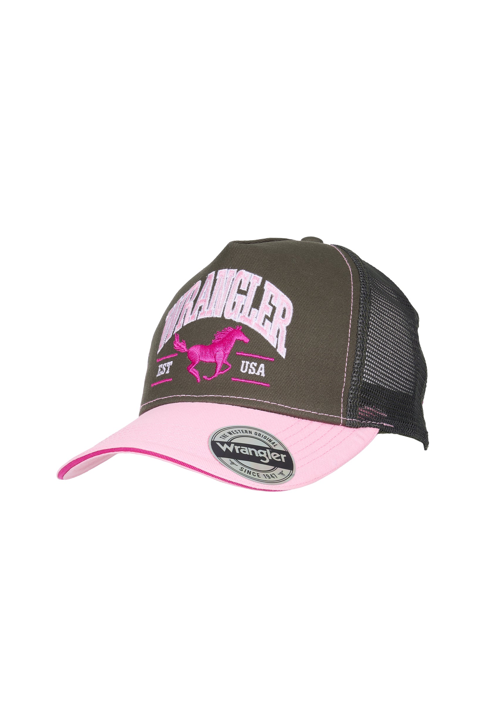 Wrangler Women's Erinn High Profile Ponytail Trucker Cap
