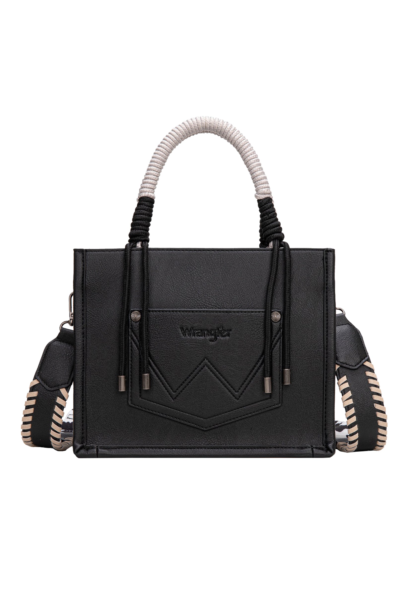 Wrangler Cow Print Tassel Crossbody Bag