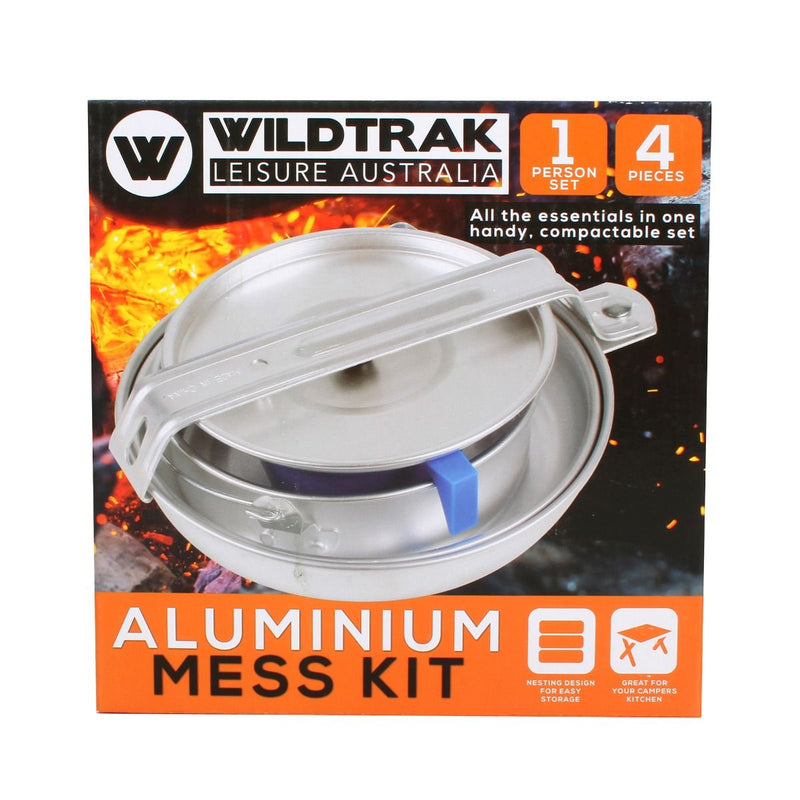 Wildtrak Aluminium Mess Kit - 4pce